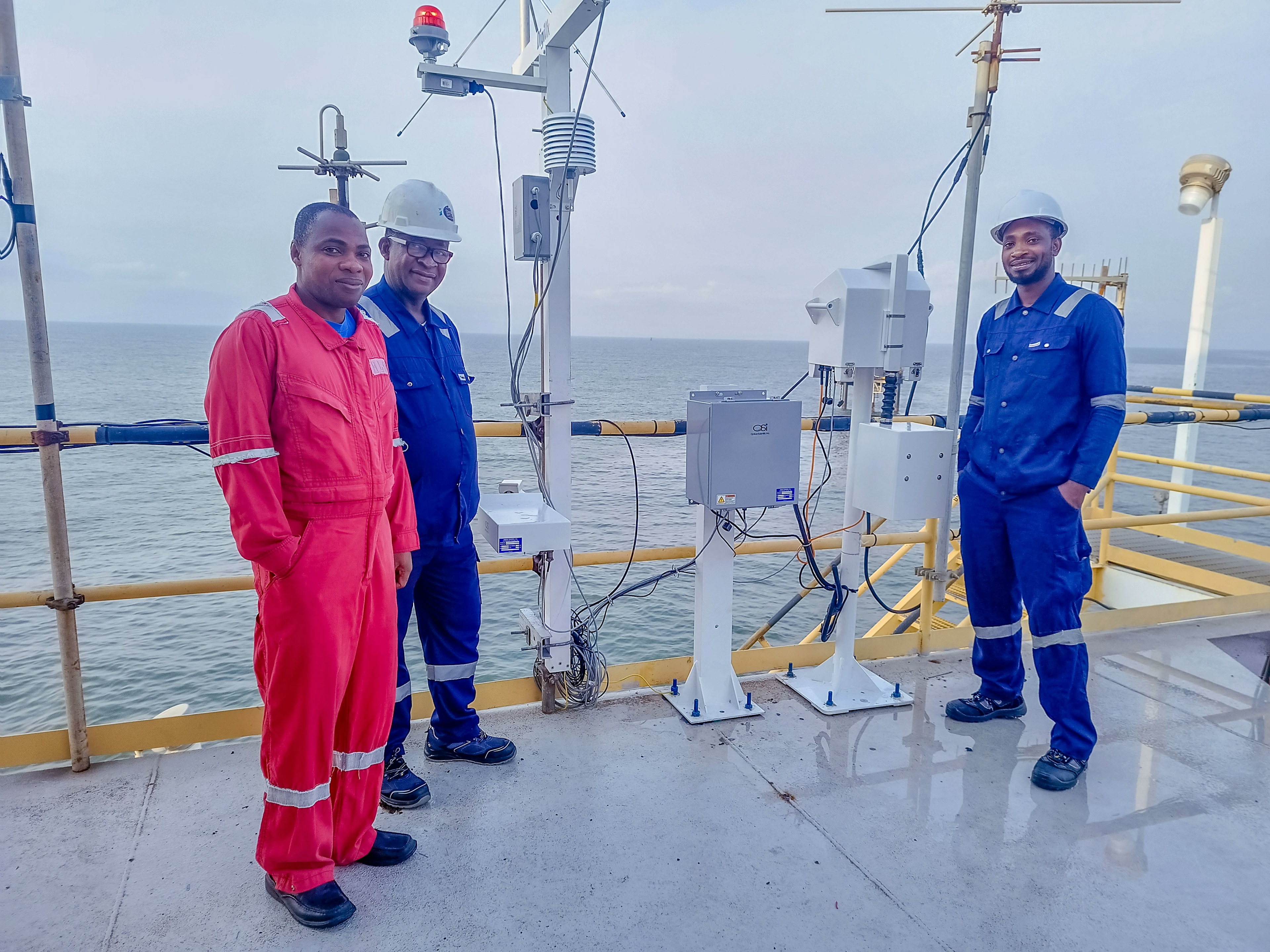AWOS equipment installed at Chevron PARABE Platform by Ping Telecoms